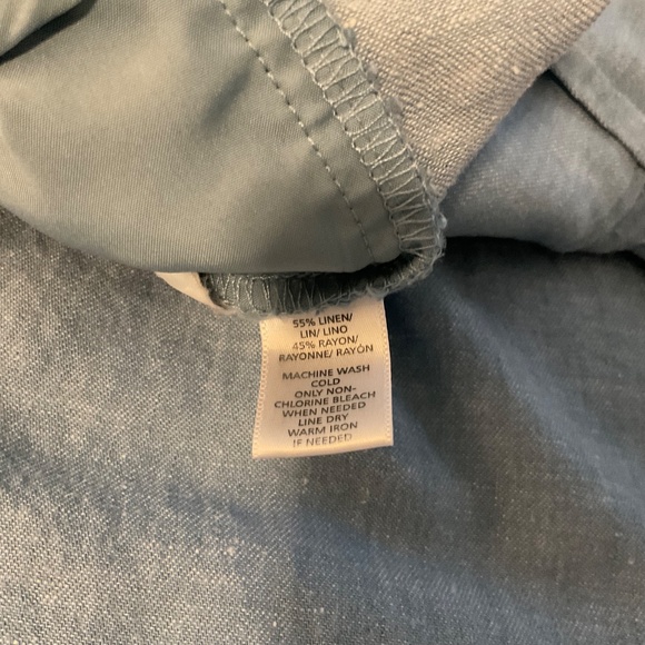 LOFT Marisa Blue Linen Blend Trousers – Size 12 - Picture 4 of 4